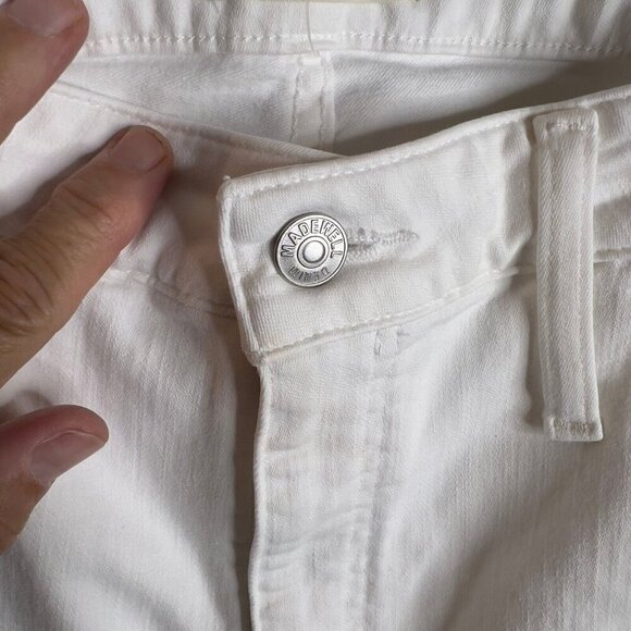 Madewell $128 Petite Curvy High-Rise Skinny Jeans in Pure White Size 33P AJ311 - Picture 4 of 7